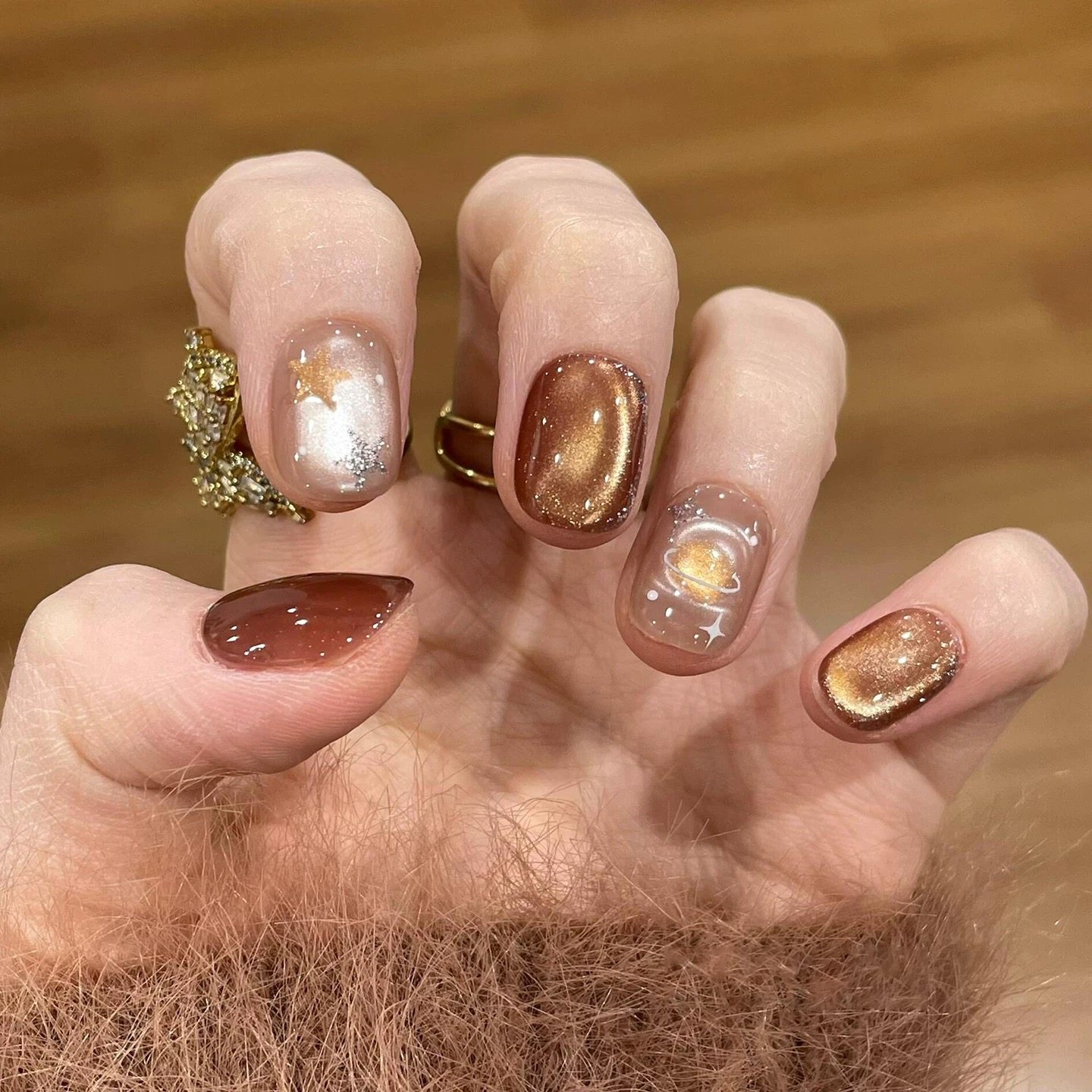 【快乐星球】纯手工穿戴甲秋冬气质显白可拆卸新款指甲贴片学生甲,彩妆/香水/美妆工具,穿戴甲/甲片,淘宝优惠券,粉丝福利购,淘宝优惠卷