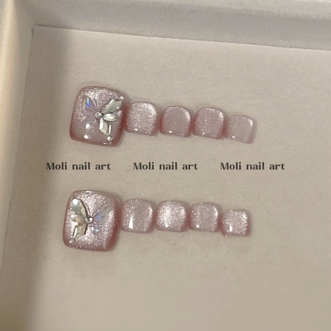 纯手工穿戴脚甲拆卸手工美甲成品孕妇短脚指甲显白