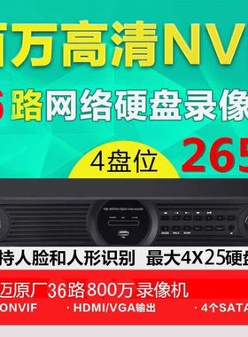 雄迈人脸检测h265ai4kNVR硬盘