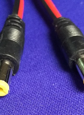 纯铜芯DC电源线监控摄像机电源接头红黑公头线集中供电12V24VDC头