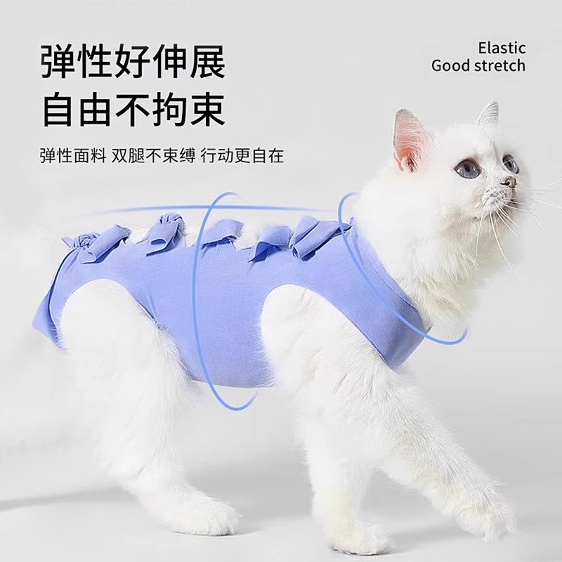 猫咪绝育服母猫手术服衣服透气戒奶服断奶服公猫防舔术后宠物猫猫