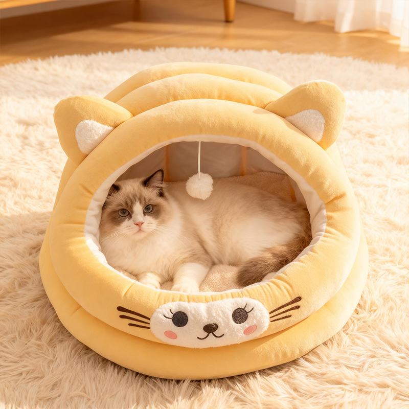 猫窝加厚保暖半封闭式猫床