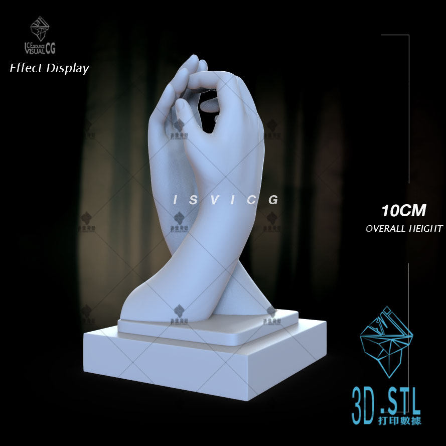 双手工艺品摆件3d打印stl模型cnc数控机床雕刻图纸圆雕素材文件