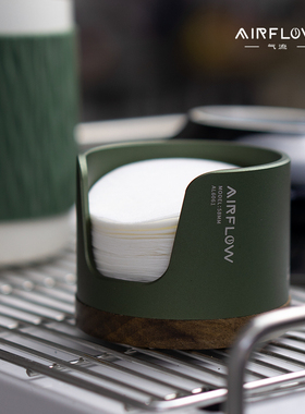 AIRFLOW气流意式咖啡机圆形粉碗滤纸收纳架摩卡壶51/53/58mm通用