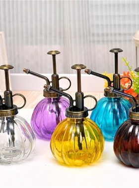 复古小型喷壶 玻璃洒水壶 园艺 浇水壶浇花壶zakka 南瓜造型花洒