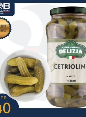 意大利得里刺亚牌醋腌青瓜罐头580克Delizia Gherkins In Vinegar