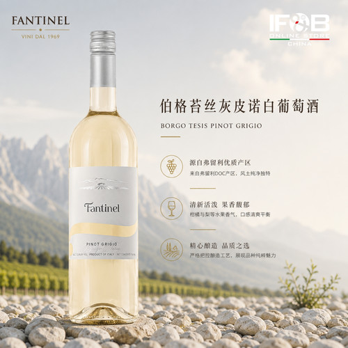 伯格苔丝灰皮诺白葡萄酒2023 750ml Borgo Tesis Pinot Grigio