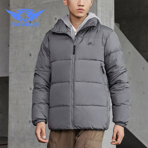 Adidas/阿迪达斯正品运动休闲男士保暖鸭绒立领羽绒服IT8725