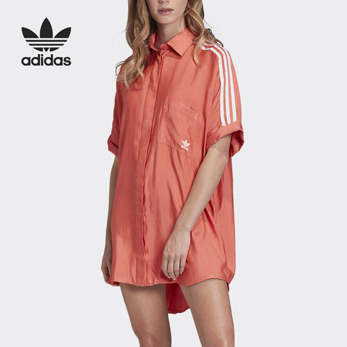 Adidas/阿迪达斯正品三叶草 SATIN DRESS 女子运动连衣裙 FM2618