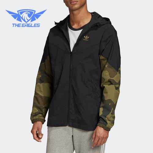 Adidas/阿迪达斯正品三叶草新款男子运动连帽梭织夹克FM3359