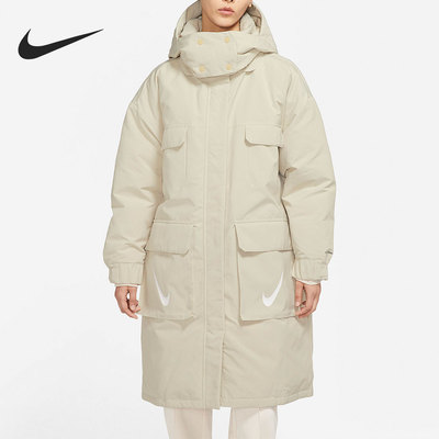 Nike/耐克正品冬季女子运动保暖中长款连帽羽绒服 DJ1980-206
