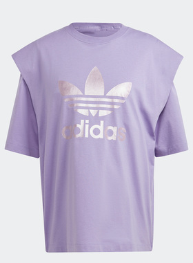 Adidas/阿迪达斯正品三叶草女子运动休闲圆领短袖T恤IC7203