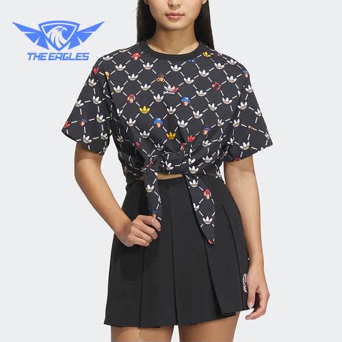 Adidas/阿迪达斯正品三叶草夏季女子印花运动短袖T恤IP1769