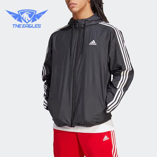 Adidas/阿迪达斯正品M 3S WV WB男子运动休闲连帽夹克IB0378