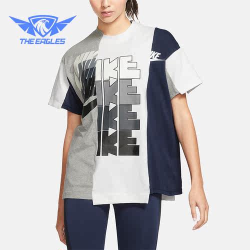 Nike/耐克正品x Sacai女子联名运动休闲款短袖T恤CD6310-711