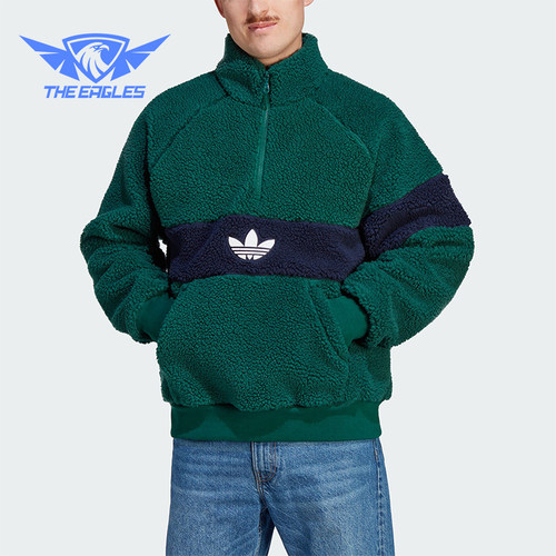 Adidas/阿迪达斯正品三叶草男子时尚加绒套头运动卫衣IM4659