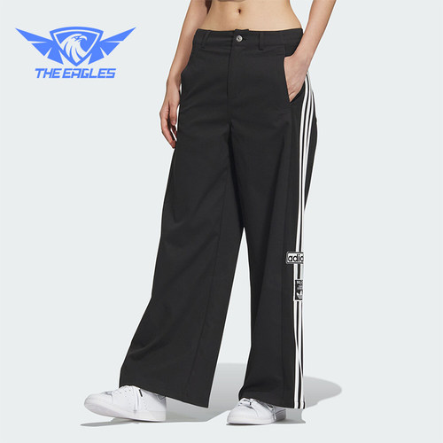 Adidas/阿迪达斯正品三叶草女子时尚侧开排扣运动长裤IX6686