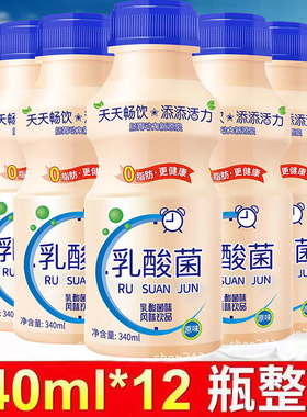 新日期乳酸菌风味饮品整箱特价340ml早餐益生元风味饮料