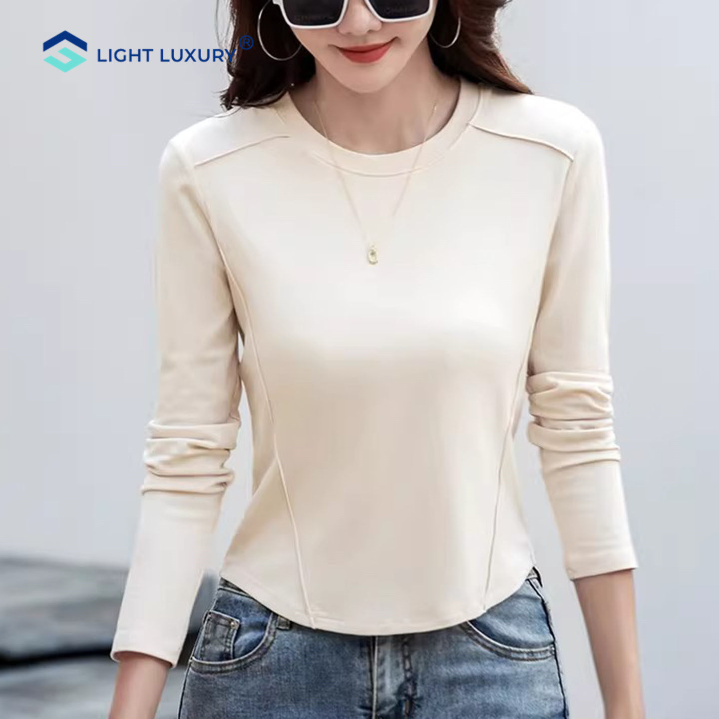 面膜t恤女长袖打底衫修身短款内搭上衣小个子高级透气圆领小衫,女装/女士精品,T恤,淘宝优惠券,粉丝福利购,淘宝优惠卷