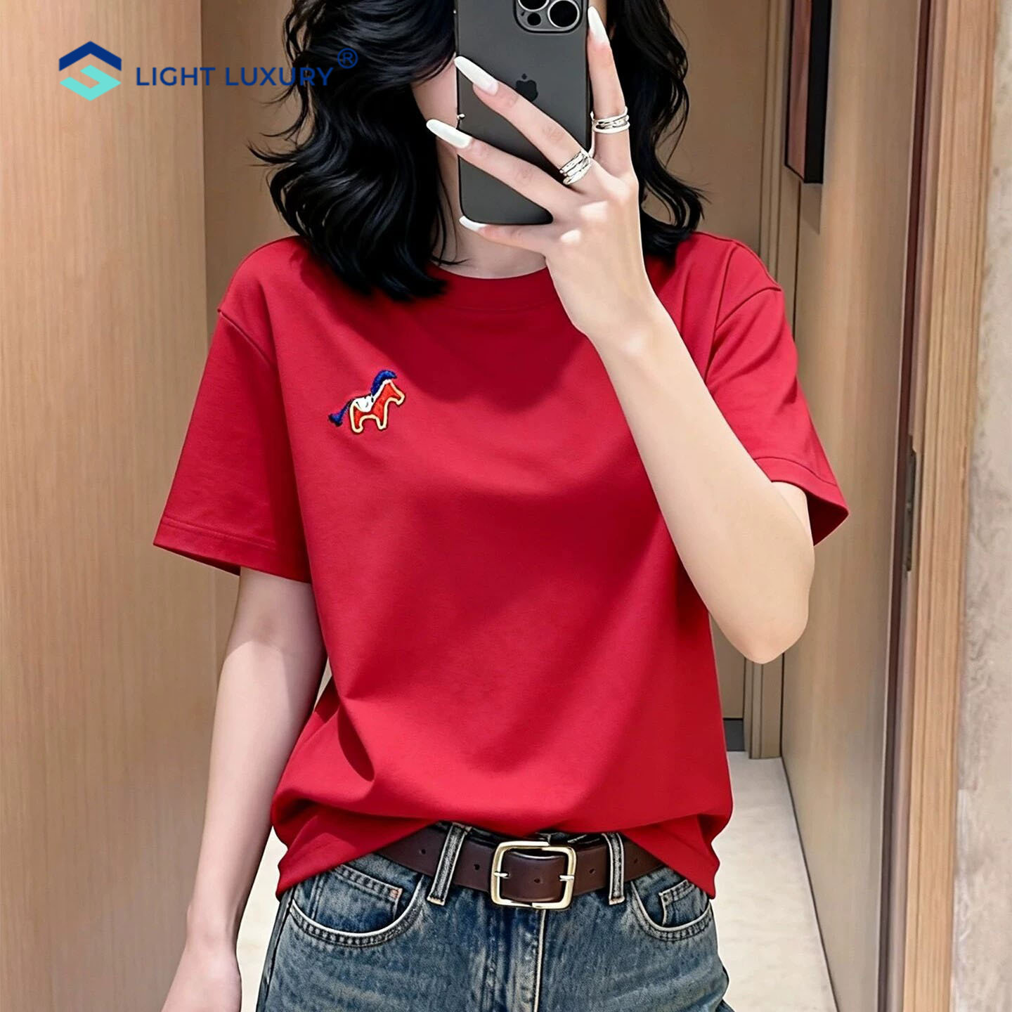 欧货正肩短袖T恤女洋气时尚体恤