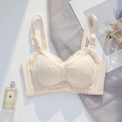 AA平胸不空杯文胸舒适小胸聚拢馒头内衣女防外扩无钢圈胸罩