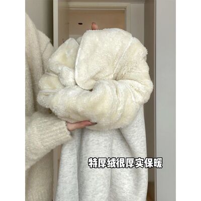 Women's sports pants, thin cotton pants, wide leg sweatpants