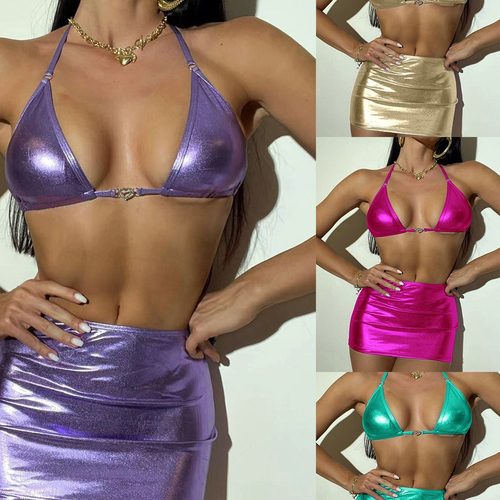 3 piece with mini skirt bathing suit beach wear women bikini