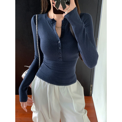 Women tight fitting long sleeved T-shirt base shirt女紧身T恤