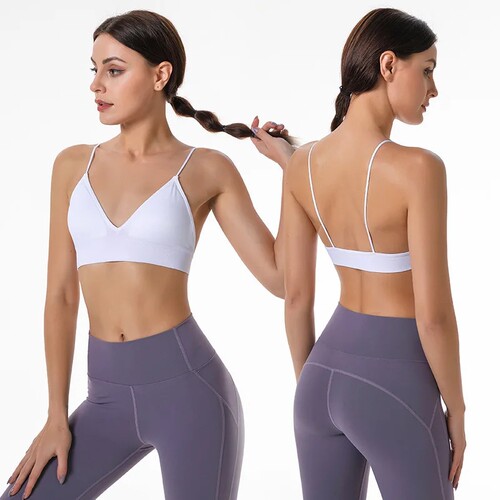 Fitness Yoga Top Triangle Cup Bralette Boneless Sports Bra