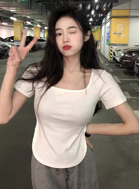 Pure Desire Hot Girl Short sleeved T-shirt Female短袖t恤女