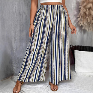 lazy wide pants女阔腿裤 vacation long style pants Women leg