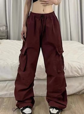 Work pants women's American wide leg pants工装裤女美式阔腿裤
