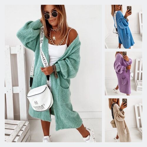 Women's loose cardigan sweater jacket女装宽松开衫毛衣外套