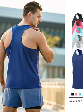 Men sports plus size quick drying running tank top男工字背心