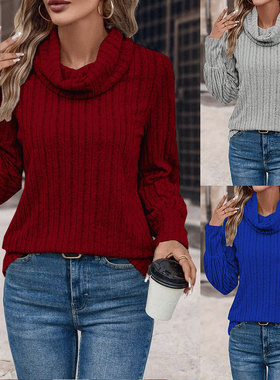 Women's winter high neck warm sweater女装冬季高领保暖毛衣