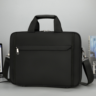 新款保罗男士手提包商务通勤公文包大容量斜跨电脑包会议包文件包