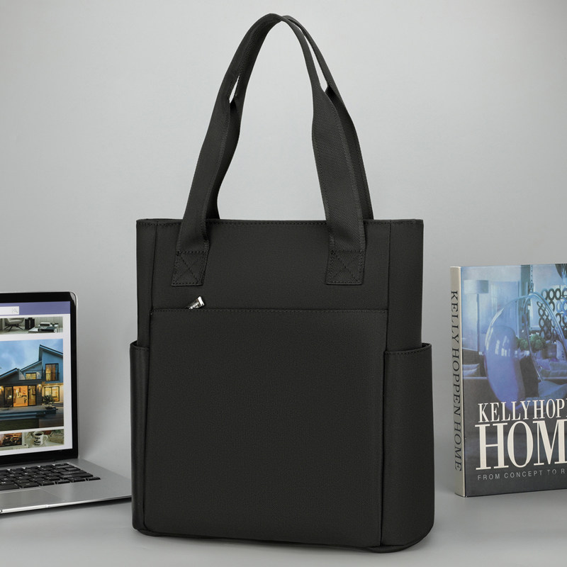 竖款休闲手提包男女通用加厚文件包培训包资料袋校庆会议包通勤包