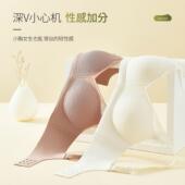 性感蕾丝镂空深V内衣润肤聚拢上薄下厚AB杯女文胸罩 高品质