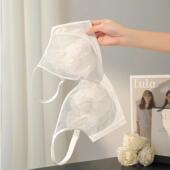 大胸显小内衣女士软钢圈收副乳防下垂品牌兔耳杯超薄款 文胸罩夏季