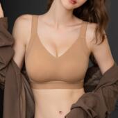 高质量运动无痕内衣女大胸显小聚拢薄款 无钢圈调整型文胸罩收副乳