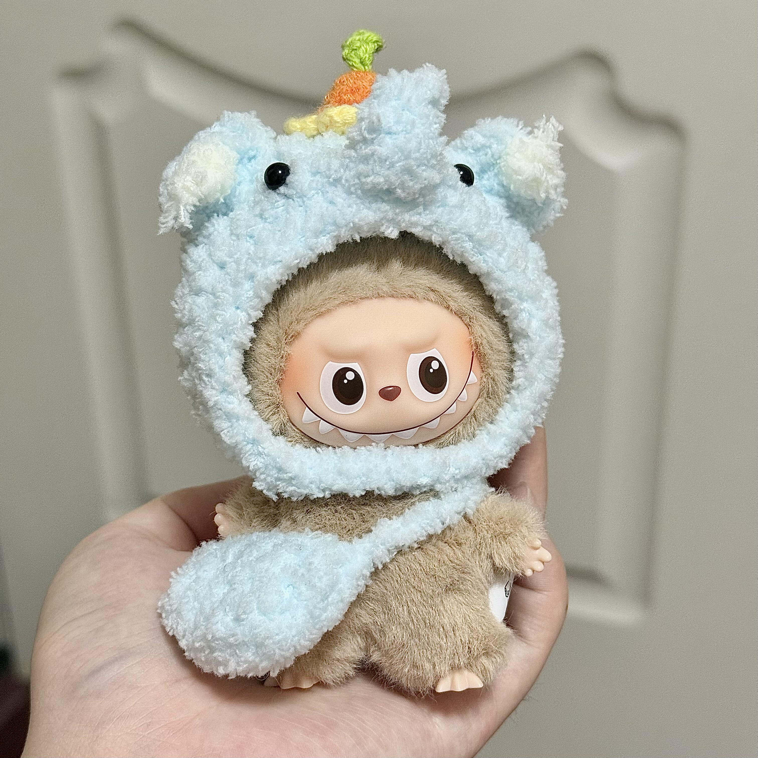 Labubu4.0四代心底密码系列娃衣10cm拉布布娃衣动物乐园钩织套装