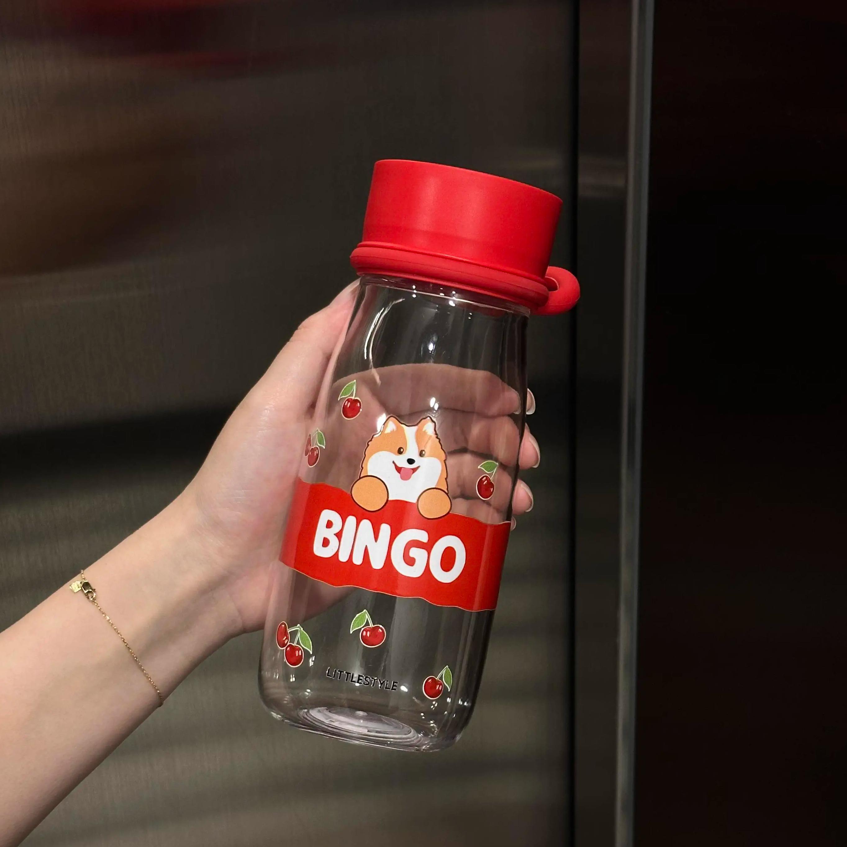 可爱塑料水杯便携夏日耐高温食品级可装开水泡茶学生女生运动水杯