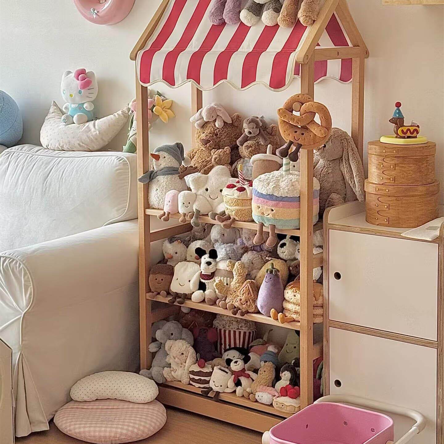 jellycat置物架玩偶小卖部收纳架娃娃毛绒公仔儿童网红摆件展示柜