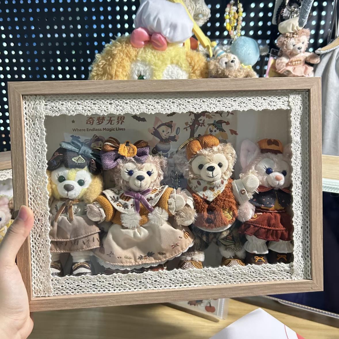 迪士尼挂件收纳盒防尘展示相框星黛露玩偶露露玲娜贝儿diy摆台