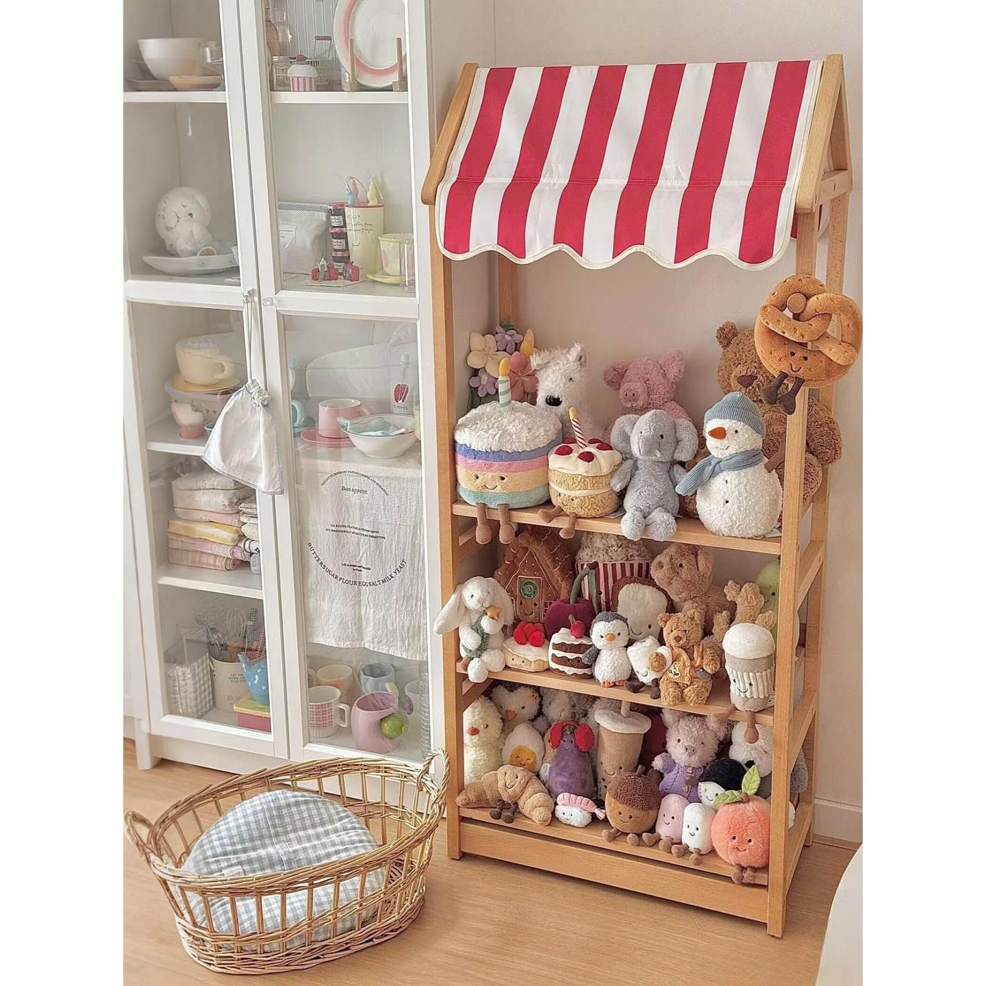jellycat置物架玩偶小卖部收纳架娃娃毛绒玩具公仔客厅整理展示柜