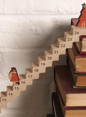 Advent Countdown有趣的圣诞老人楼梯倒计时日历圣诞倒计时摆件
