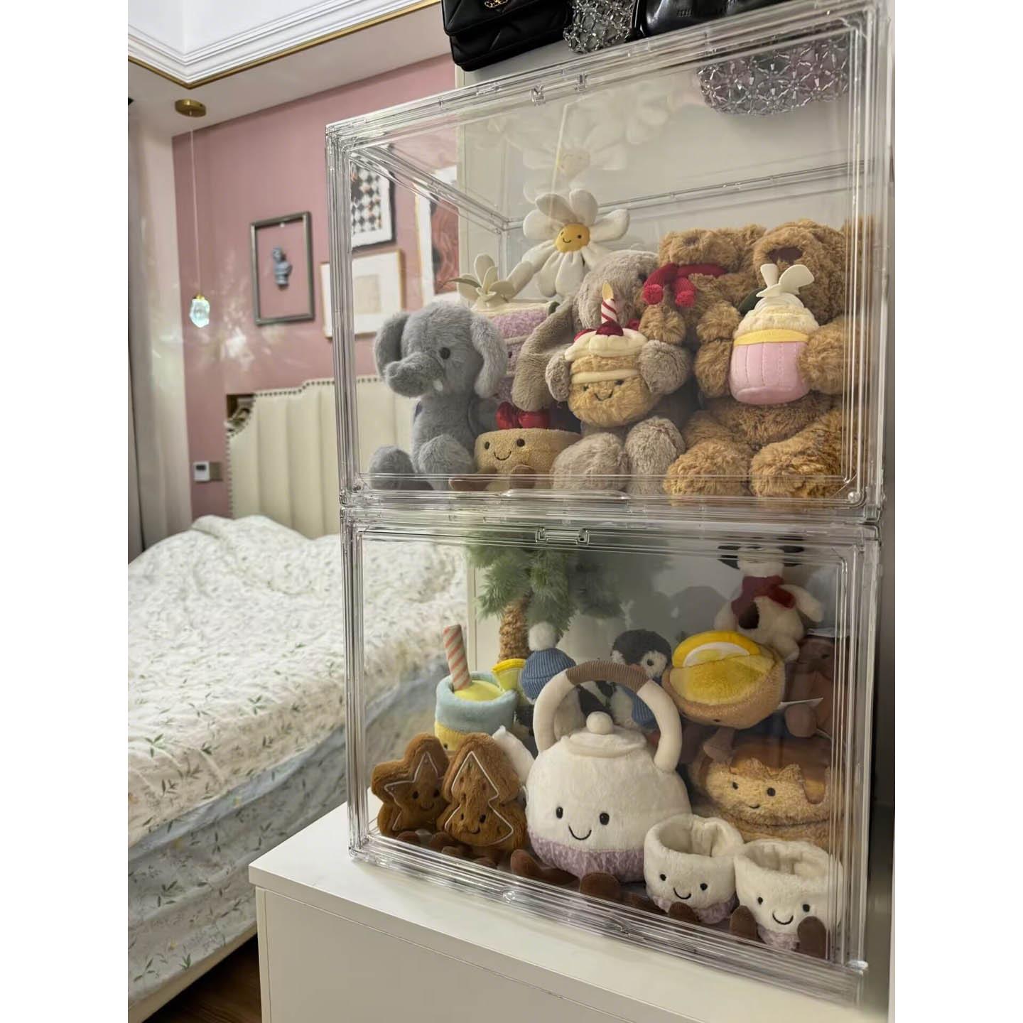 jellycat置物架毛绒玩具摆放柜收纳架子亚克力公仔玩偶娃娃展示盒