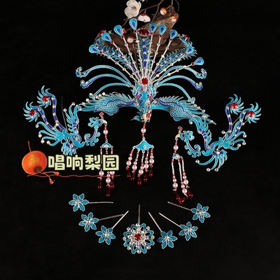 京剧花旦演出正凤头饰包头用品各款点绸手工点绸头面青衣戏曲