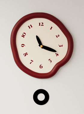 复古挂表艺术挂钟中古风钟表原创时钟家用客厅简约装饰挂墙摆件