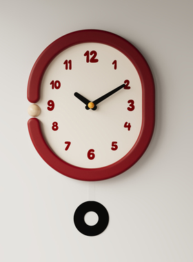 艺术挂钟中古风钟表复古挂表原创时钟家用客厅简约装饰挂墙摆件